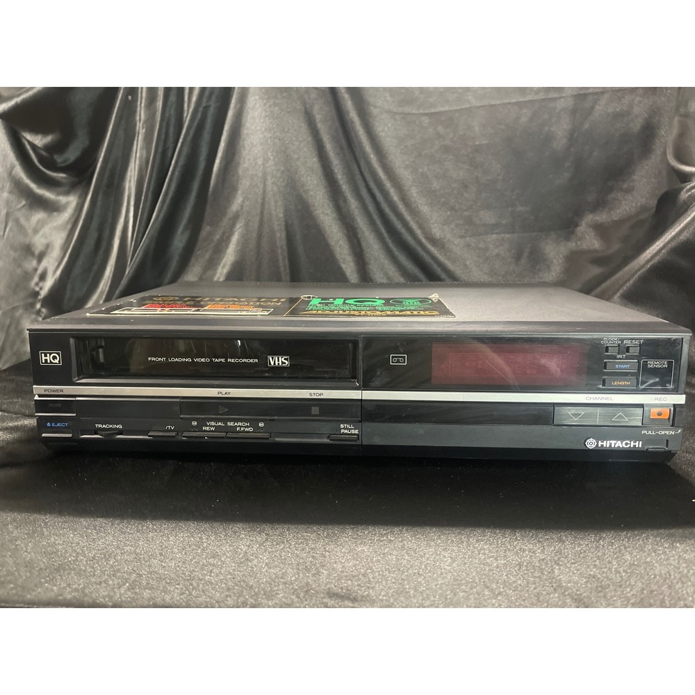 Hitachi VT-1110A VHS Video Tape Recorder HQ Front Loading VCR Player FOR PARTS